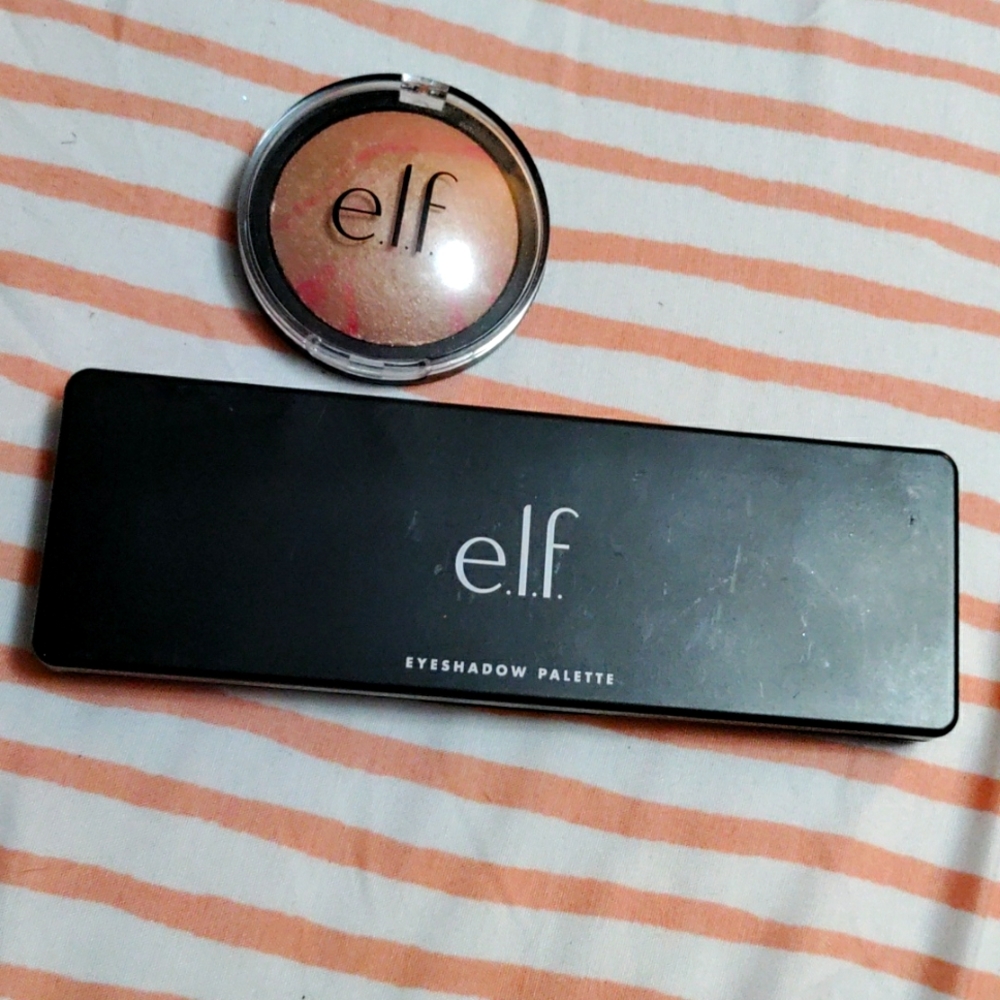 Elf eyeshadow and highlighter swt
